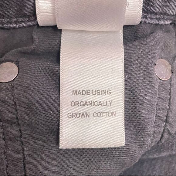 Agolde Criss Cross Straight Jeans in Shambles Black Wash Raw Hem Women’s Size 24 - Picture 15 of 16